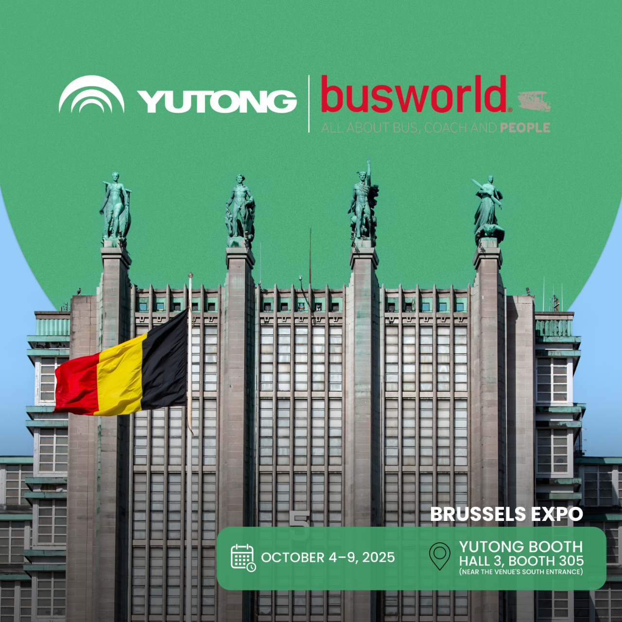 Think Eco, Move Green!宇通客车邀您共赴2025比利时车展 Think Eco, Move Green!宇通客车邀您共赴2025比利时车展